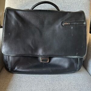 Tumi leather mens briefcase